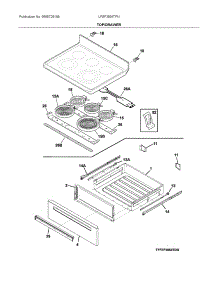 Top / Drawer parts for Electrolux Range LFEF3054TFN from AppliancePartsPros.com