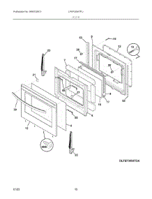 05 - Door parts for Electrolux Range LFEF3054TFU from AppliancePartsPros.com