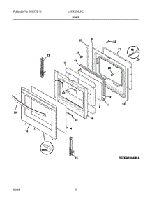 05 - Door parts for Electrolux Range LFEH3054UFC from AppliancePartsPros.com