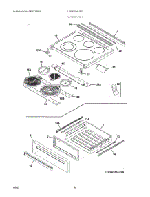 04 - Top / Drawer parts for Electrolux Range LFEH3054UFE from AppliancePartsPros.com