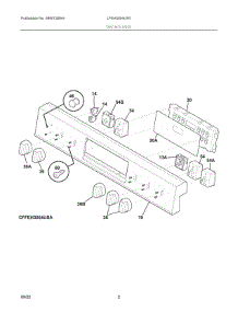 02 - Backguard parts for Electrolux Range LFEH3054UFE from AppliancePartsPros.com