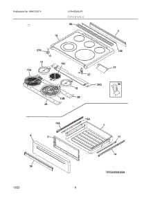 04 - Top / Drawer parts for Electrolux Range LFEH3054UFF from AppliancePartsPros.com