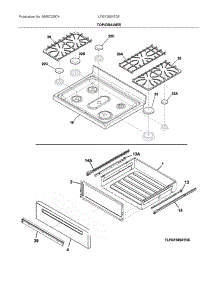 Top / Drawer parts for Electrolux Range LFGF3054TDF from AppliancePartsPros.com