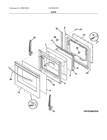 Door parts for Electrolux Range LFGF3054TDF from AppliancePartsPros.com