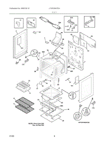 04 - Body parts for Electrolux Range LFGF3054TDH from AppliancePartsPros.com