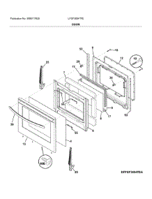 Door parts for Electrolux Range LFGF3054TFE from AppliancePartsPros.com