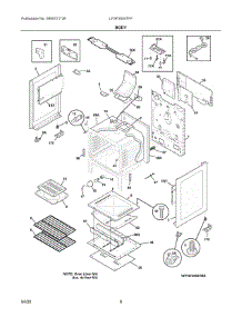 04 - Body parts for Electrolux Range LFGF3054TFF from AppliancePartsPros.com