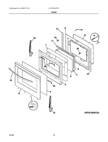06 - Door parts for Electrolux Range LFGF3054TFF from AppliancePartsPros.com