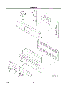 02 - Backguard parts for Electrolux Range LFGF3054TFF from AppliancePartsPros.com