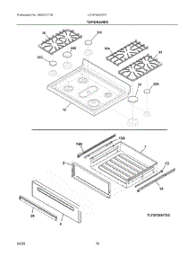 05 - Top / Drawer parts for Electrolux Range LFGF3054TFF from AppliancePartsPros.com