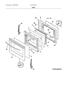 Door parts for Electrolux Range LFGF3054TFG from AppliancePartsPros.com