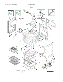 Body parts for Electrolux Range LFGF3054TFG from AppliancePartsPros.com