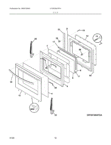 06 - Door parts for Electrolux Range LFGF3054TFH from AppliancePartsPros.com