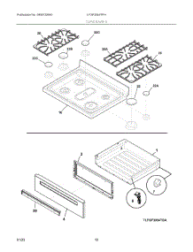 05 - Top / Drawer parts for Electrolux Range LFGF3054TFH from AppliancePartsPros.com