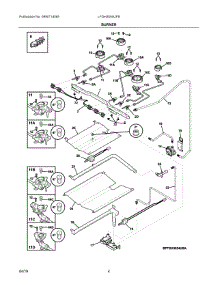 03 - Burner parts for Electrolux Range LFGH3054UFB from AppliancePartsPros.com