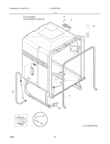 04 - Tub parts for Electrolux Dishwasher LFID2426TF6A from AppliancePartsPros.com
