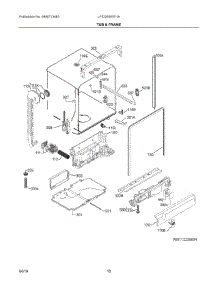 06 - Tub & Frame parts for Electrolux Dishwasher LFID2459VF1A from AppliancePartsPros.com