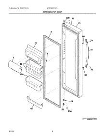 03 - Refrigerator Door parts for Electrolux Refrigerator LFSC2324VF0 from AppliancePartsPros.com