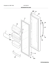 Fresh Food Door parts for Electrolux Refrigerator LFSC2324VF4 from AppliancePartsPros.com