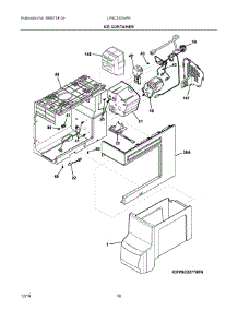 09 - Ice Container parts for Electrolux Refrigerator LFSC2324VF6 from AppliancePartsPros.com