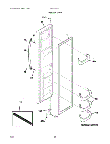 02 - Freezer Door parts for Electrolux Refrigerator LFSS2312TE4 from AppliancePartsPros.com