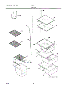 05 - Shelves parts for Electrolux Refrigerator LFSS2312TF1 from AppliancePartsPros.com