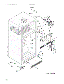 03 - Cabinet parts for Electrolux Refrigerator LFTR1821TF8 from AppliancePartsPros.com