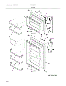 02 - Door parts for Electrolux Refrigerator LFTR1821TF8 from AppliancePartsPros.com