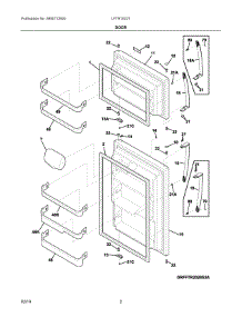 02 - Door parts for Electrolux Refrigerator LFTR1832TE2 from AppliancePartsPros.com