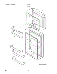 02 - Door parts for Electrolux Refrigerator LFTR2045VF9 from AppliancePartsPros.com