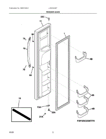 02 - Freezer Door parts for Electrolux Refrigerator LGHK2336TF5 from AppliancePartsPros.com