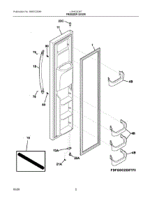 02 - Freezer Door parts for Electrolux Refrigerator LGHK2336TF6 from AppliancePartsPros.com