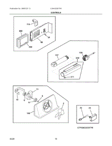 06 - Controls parts for Electrolux Refrigerator LGHK2336TF8 from AppliancePartsPros.com