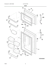 02 - Door parts for Electrolux Refrigerator LGHT1837NF6 from AppliancePartsPros.com