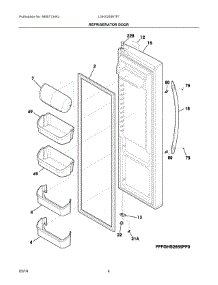 03 - Refrigerator Door parts for Electrolux Refrigerator LGHX2636TF7 from AppliancePartsPros.com