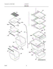 05 - Shelves parts for Electrolux Refrigerator LGHX2636TF8 from AppliancePartsPros.com