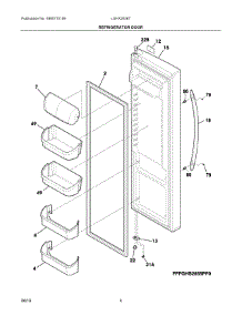 03 - Refrigerator Door parts for Electrolux Refrigerator LGHX2636TF9 from AppliancePartsPros.com