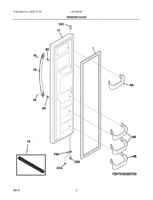 02 - Freezer Door parts for Electrolux Refrigerator LGHX2636TF9 from AppliancePartsPros.com