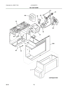 09 - Ice Container parts for Electrolux Refrigerator LGHX2636TFA from AppliancePartsPros.com