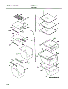 05 - Shelves parts for Electrolux Refrigerator LGHX2636TFB from AppliancePartsPros.com