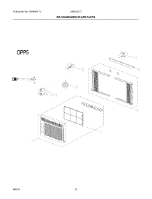 02 - Recommended Spare Parts parts for Electrolux Air Conditioner LRA050XT754 from AppliancePartsPros.com