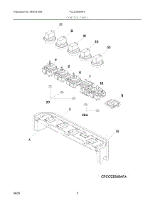 02 - Control Panel parts for Electrolux Cooktop PCCE3080AFA from AppliancePartsPros.com