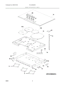 03 - Main Top / Surface Units parts for Electrolux Cooktop PCCI3080AFA from AppliancePartsPros.com