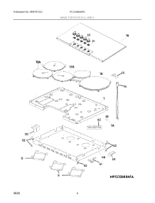 03 - Main Top / Surface Units parts for Electrolux Cooktop PCCI3680AFA from AppliancePartsPros.com