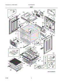 03 - Body parts for Electrolux Range PCFE3080AFB from AppliancePartsPros.com