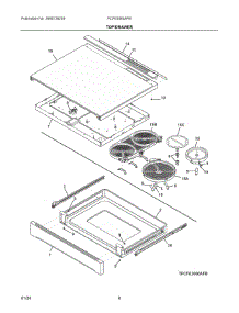 04 - Top / Drawer parts for Electrolux Range PCFE3080AFB from AppliancePartsPros.com