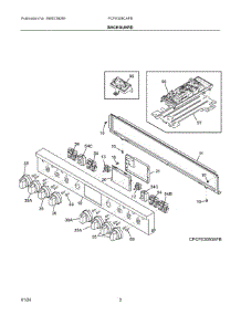 02 - Backguard parts for Electrolux Range PCFE308CAFB from AppliancePartsPros.com