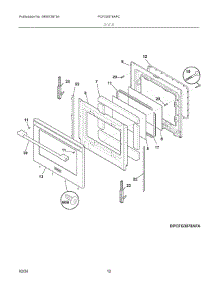 06 - Door parts for Electrolux Range PCFG3078AFC from AppliancePartsPros.com