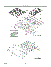 05 - Top / Drawer parts for Electrolux Range PCFG3078AFC from AppliancePartsPros.com