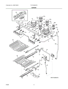 03 - Burner parts for Electrolux Range PCFG3080AFA from AppliancePartsPros.com